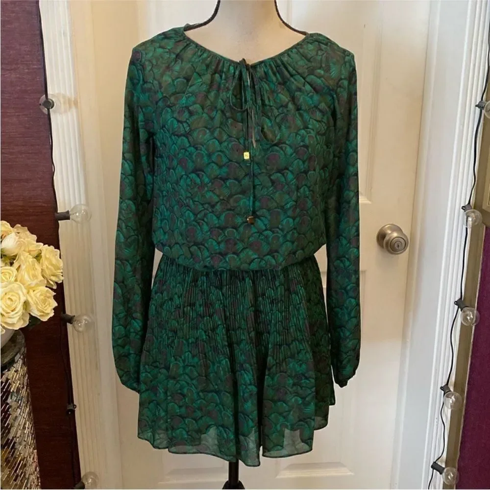 Michael Kors Green Long Sleeve Dress, XS